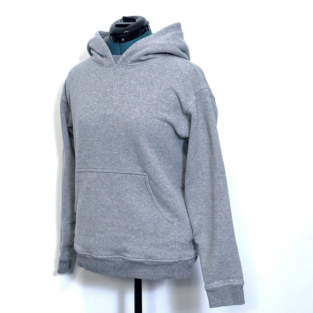 Lululemon Hoodie Womens‎ Medium Gray Fleece Pullover Kangaroo Pocket Soft - Picture 3 of 9